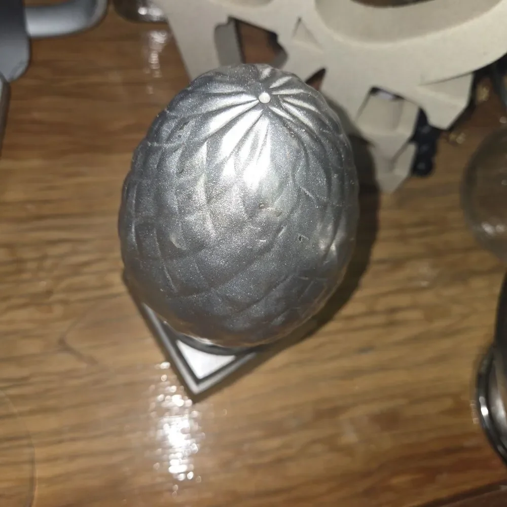 Vintage Metallic Pineapple Acorn  Bookends Velvet Bottom
